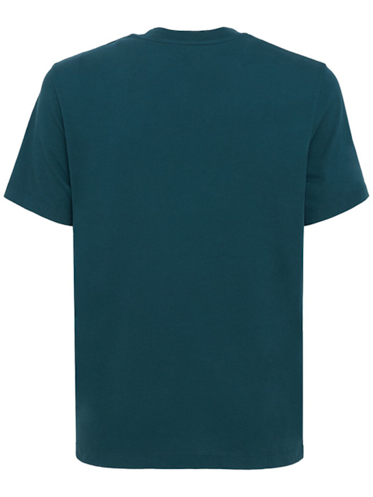 Moncler: 3 pack logo patch cotton t-shirt - White/Green/Bla - men_1 | Luisa Via Roma