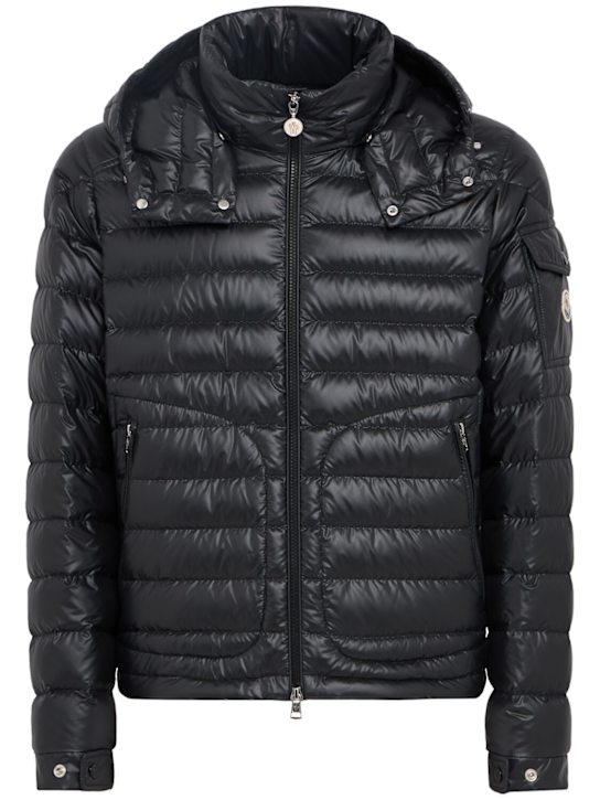Moncler: Lauros tech down jacket - Black - men_0 | Luisa Via Roma