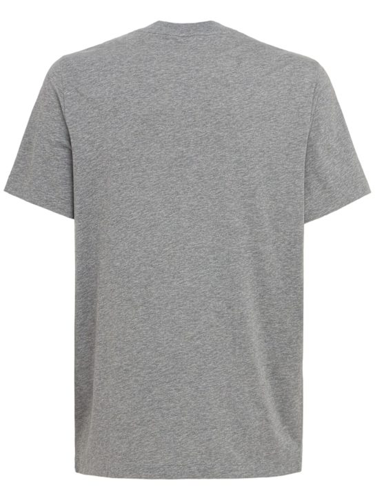 Moncler: 3 pack logo patch cotton t-shirt - White/Grey/Blac - men_1 | Luisa Via Roma