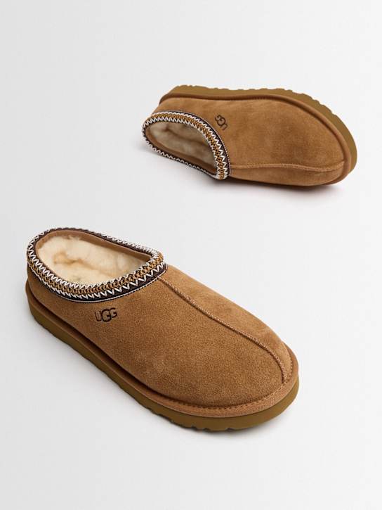 Ugg: Tasman II麂皮&剪羊毛乐福鞋 - 栗色 - men_1 | Luisa Via Roma
