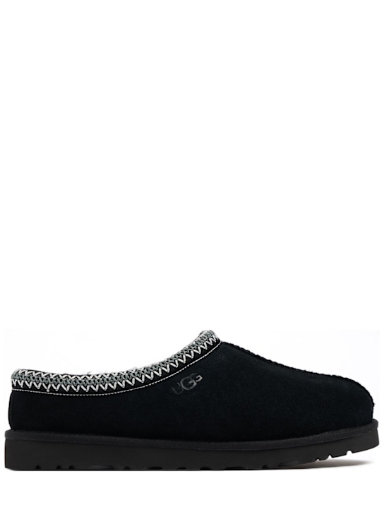 Ugg: Tasman II suede & shearling loafers - Black - men_0 | Luisa Via Roma