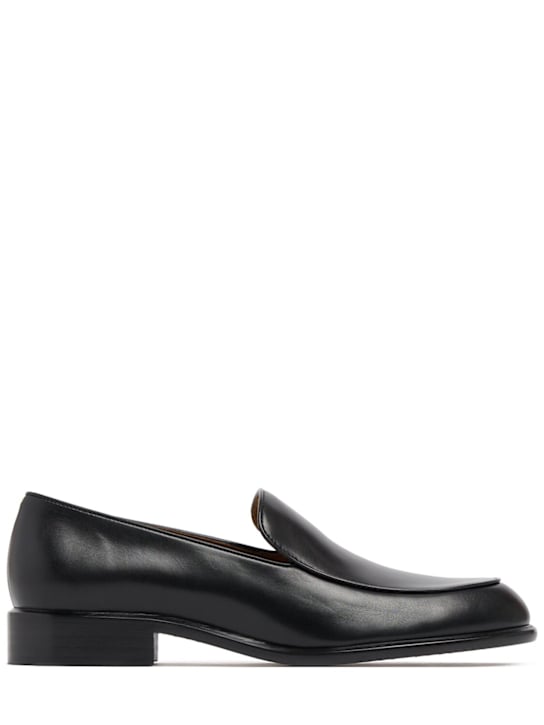 Khaite: 35mm Miles leather loafers - Black - women_0 | Luisa Via Roma