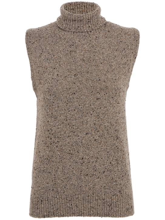 The Row: Merilas羊绒高领上衣 - 米黄色 - women_0 | Luisa Via Roma