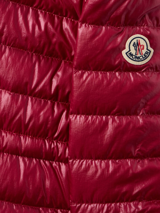 Moncler: Fem shiny nylon down jacket - Rojo Coral - kids-girls_1 | Luisa Via Roma