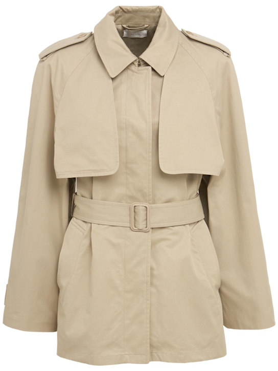 The Row: Tavoris Pima cotton gabardine jacket - Beige - women_0 | Luisa Via Roma