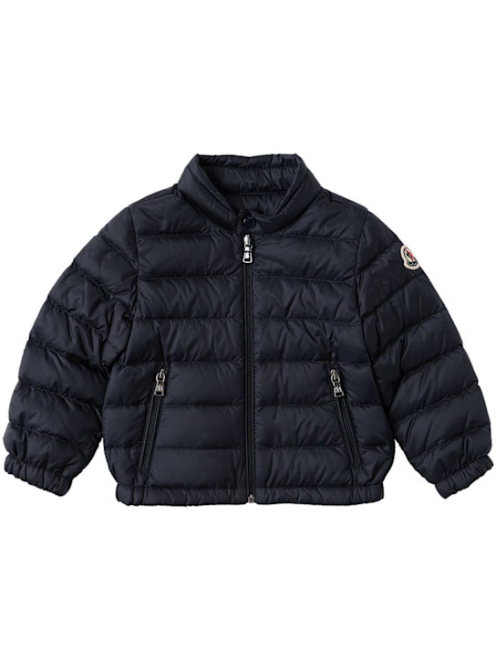 Moncler: Acorus nylon packable down jacket - Dunkelblau - kids-boys_0 | Luisa Via Roma