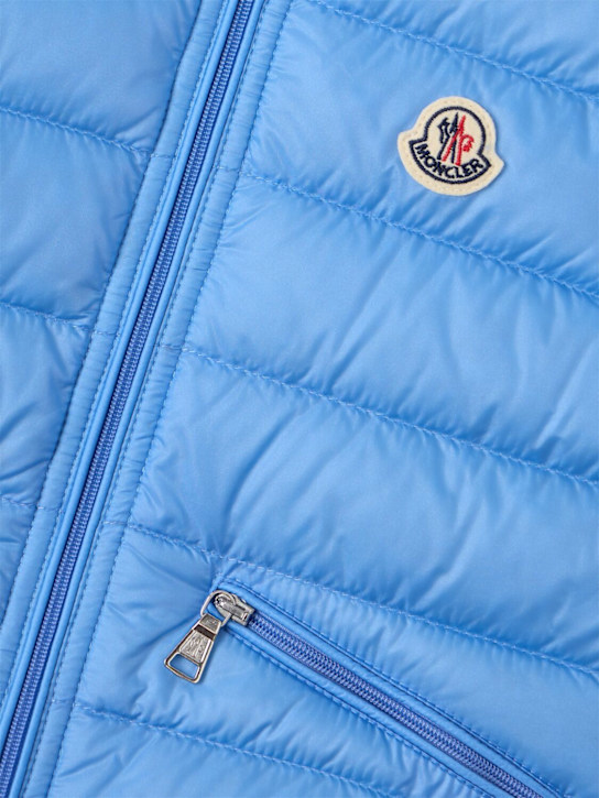 Moncler: Gui nylon packable down vest - Light Blue - kids-boys_1 | Luisa Via Roma