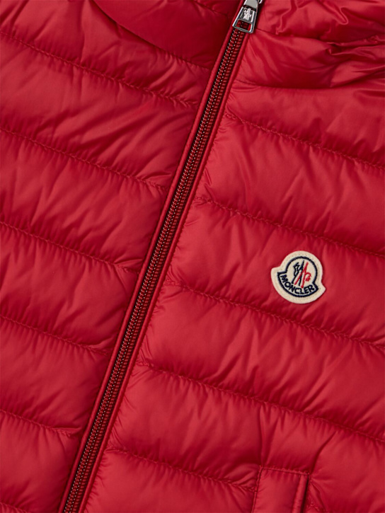 Moncler: Uzzay nylon down vest - 红色 - kids-boys_1 | Luisa Via Roma