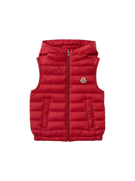 Moncler: Uzzay nylon down vest - 红色 - kids-boys_0 | Luisa Via Roma
