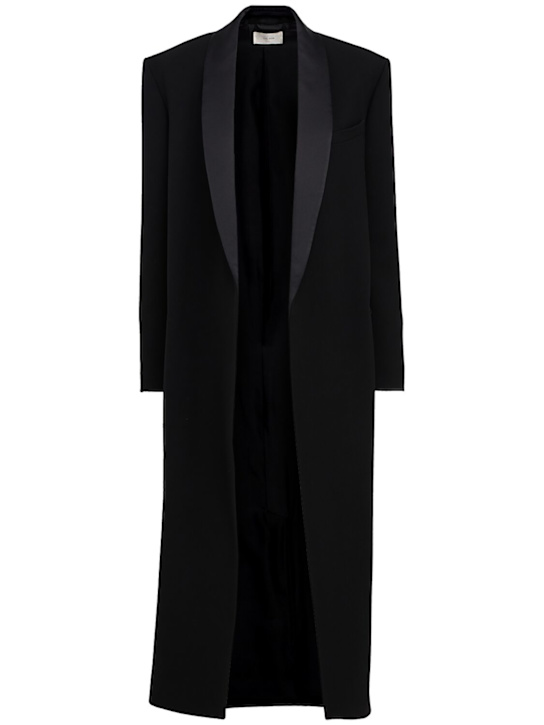 The Row: Abrigo midi de lana - Negro - women_0 | Luisa Via Roma