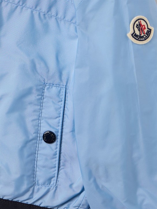 Moncler: Anton nylon hooded rain jacket - 浅蓝色 - kids-boys_1 | Luisa Via Roma