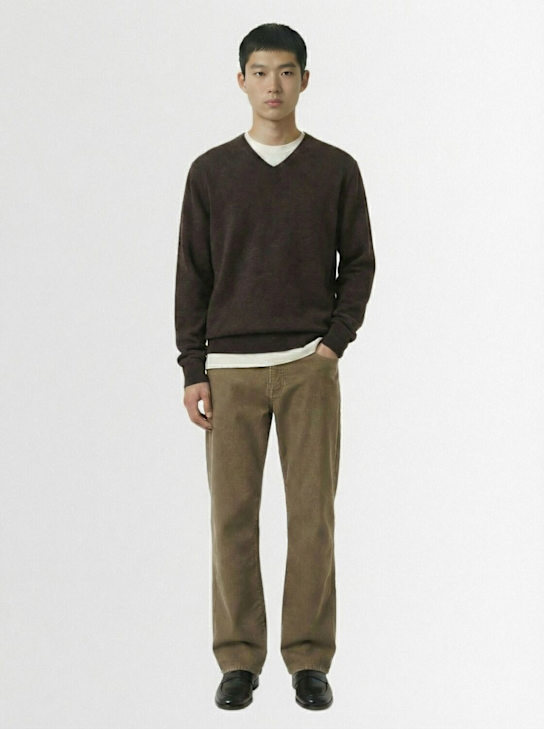 The Row: Fred cotton corduroy pants - Beige - men_1 | Luisa Via Roma