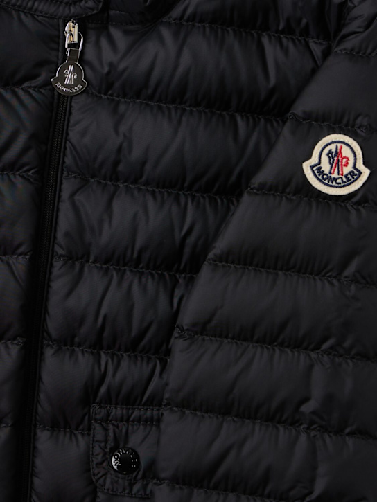 Moncler: Lans nylon down jacket - Black - kids-girls_1 | Luisa Via Roma