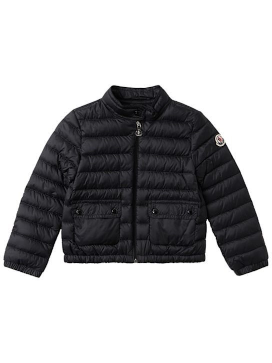 Moncler: Lans nylon down jacket - Black - kids-girls_0 | Luisa Via Roma