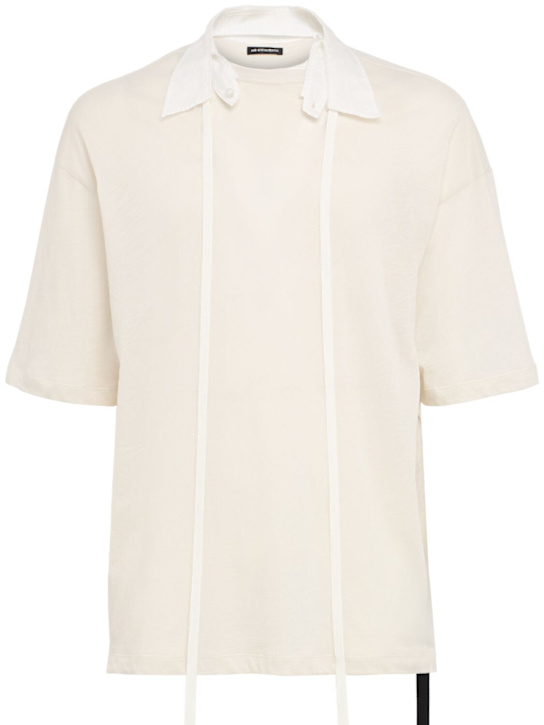 Ann Demeulemeester: Danvald high comfort t-shirt - Ivory - men_0 | Luisa Via Roma