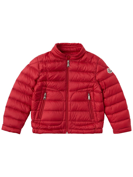 Moncler: Acorus nylon packable down jacket - Red - kids-boys_0 | Luisa Via Roma