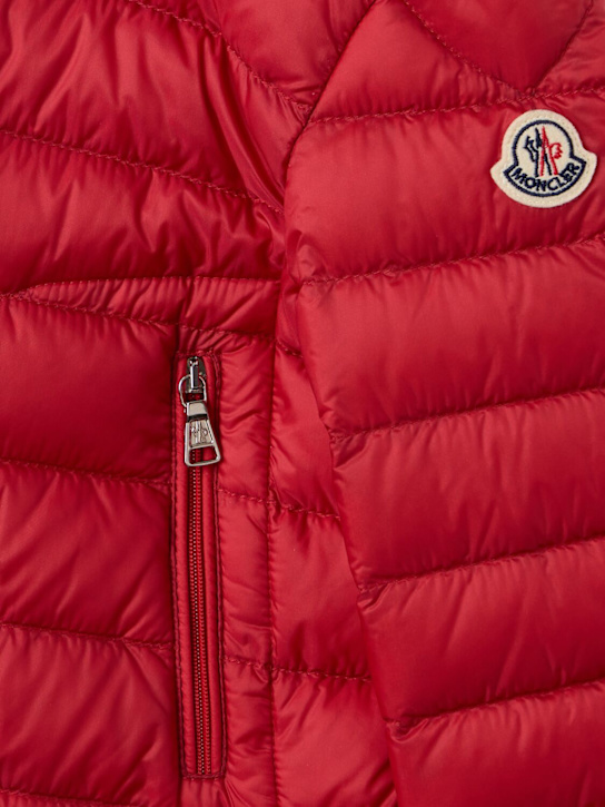 Moncler: Acorus nylon packable down jacket - Red - kids-boys_1 | Luisa Via Roma