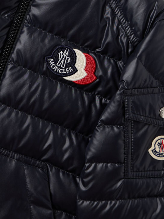 Moncler: Bengi tech down jacket - Navy - kids-boys_1 | Luisa Via Roma