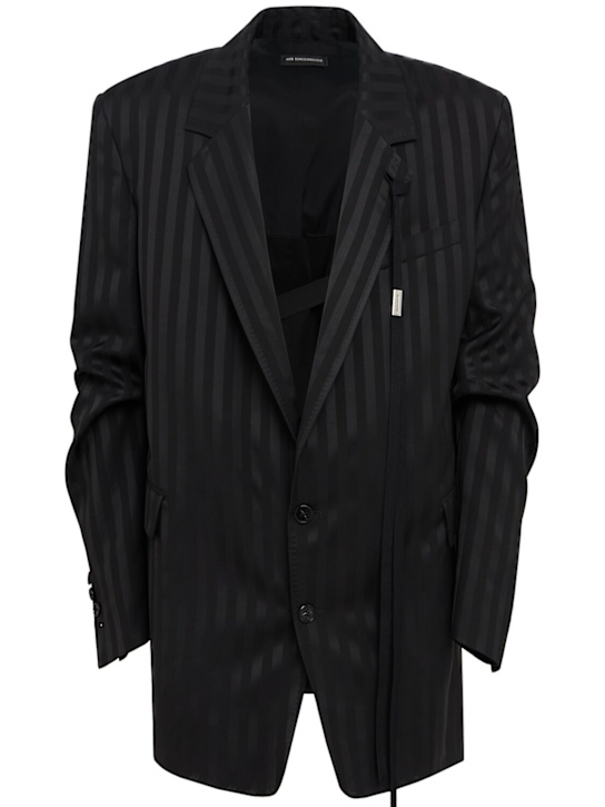 Ann Demeulemeester: Anthoon high comfort tailored jacket - Black - men_0 | Luisa Via Roma