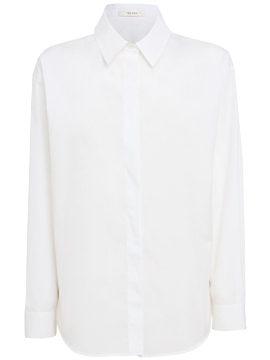 The Row: Esetan cotton shirt - White - women_0 | Luisa Via Roma