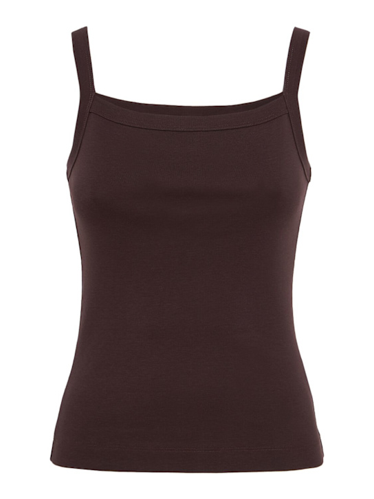 Flore Flore: May Cami棉质罗纹背心 - 棕色 - women_0 | Luisa Via Roma
