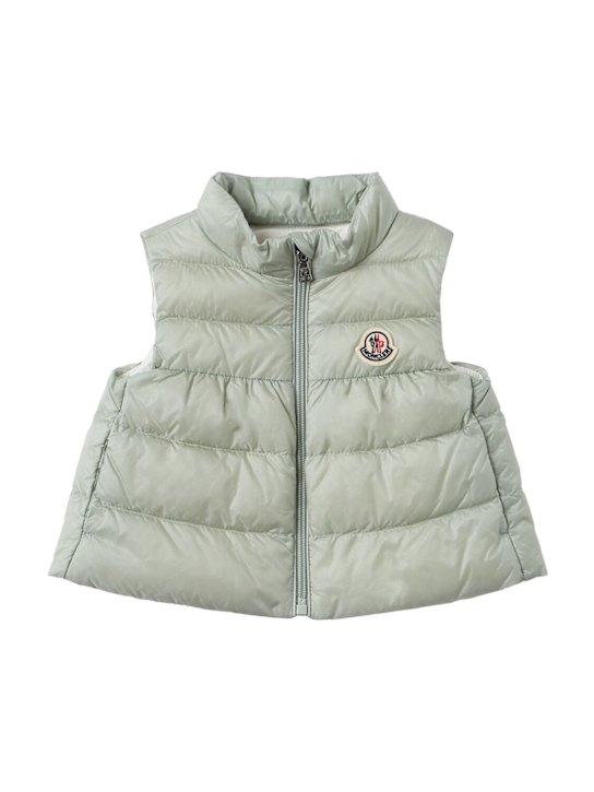 Moncler: Hiva nylon down vest - 绿色 - kids-boys_0 | Luisa Via Roma