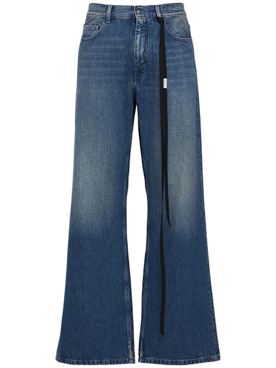 Ann Demeulemeester: Modest 5-pocket relaxed bootcut jeans - Mid Blue - men_0 | Luisa Via Roma