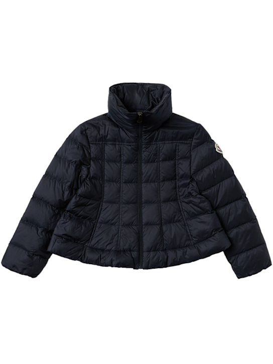Moncler: Ayfer square-quilted nylon down jacket - Navy - kids-girls_0 | Luisa Via Roma