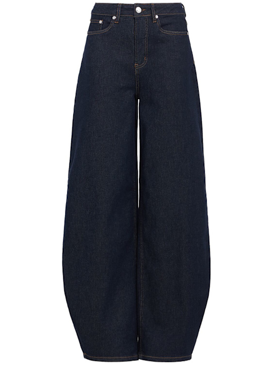 Gestuz: Mae high waisted barrel jeans - 深蓝色 - women_0 | Luisa Via Roma