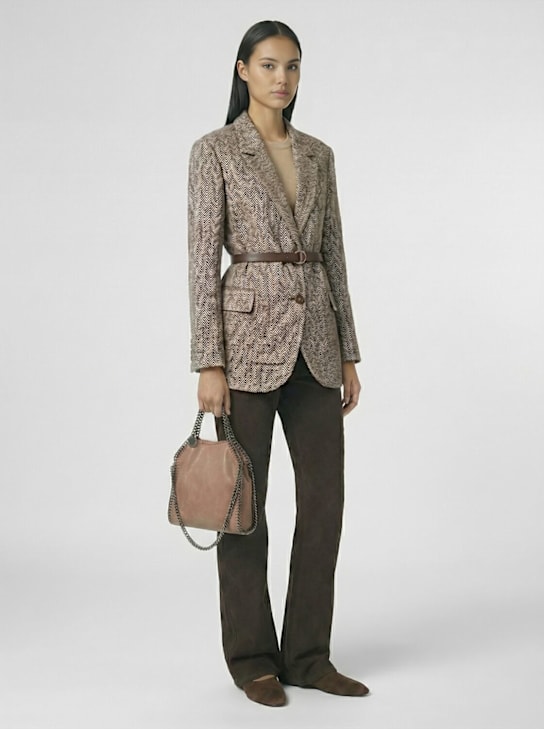 Stella McCartney: Bolso Tiny Eco Shaggy Deer con asa - Sienna - women_1 | Luisa Via Roma