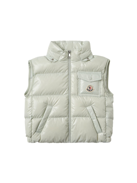 Moncler: Kamile nylon down vest - Light Green - kids-girls_0 | Luisa Via Roma