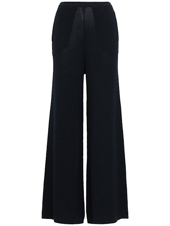Rhea: Loose fit palazzo pants - Schwarz - women_0 | Luisa Via Roma
