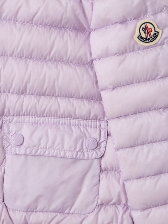 Moncler: Lans nylon down jacket - 丁香紫 - kids-girls_1 | Luisa Via Roma