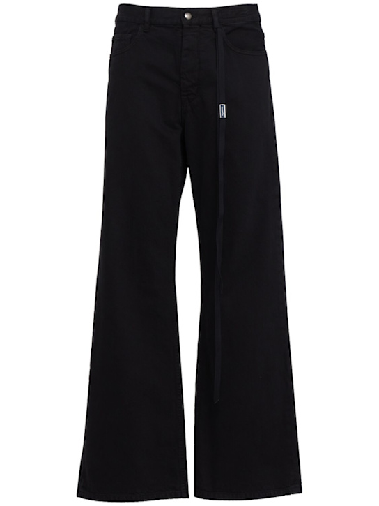 Ann Demeulemeester: Modes 5-pocket high waist straight pants - Noir - men_0 | Luisa Via Roma
