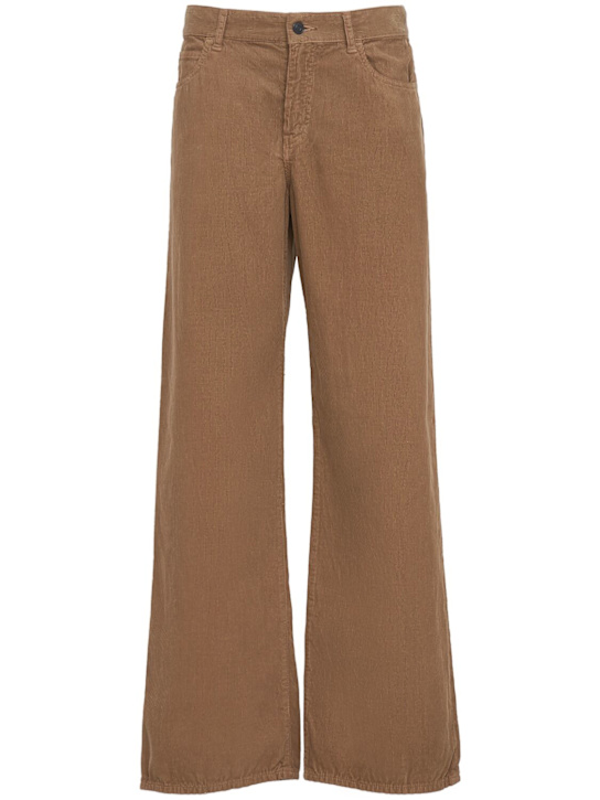 The Row: Eglitta棉质灯芯绒喇叭裤 - 棕色 - women_0 | Luisa Via Roma