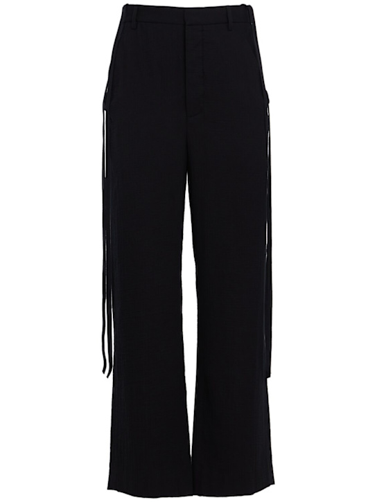Ann Demeulemeester: Leon舒适版型长裤 - 黑色 - men_0 | Luisa Via Roma
