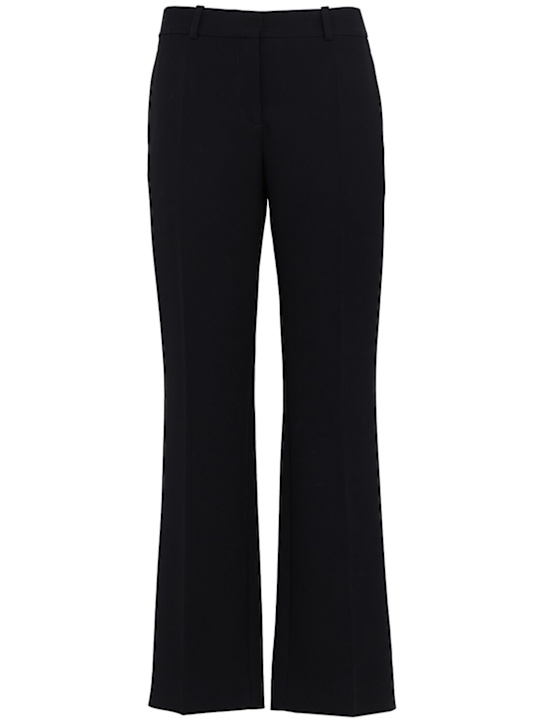 The Row: Ian wool flared pants - Black - women_0 | Luisa Via Roma