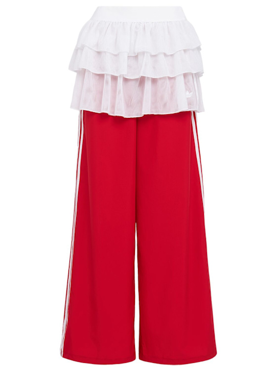 adidas Originals: Adilenium Firebird track pants - Better Scarlet - women_0 | Luisa Via Roma