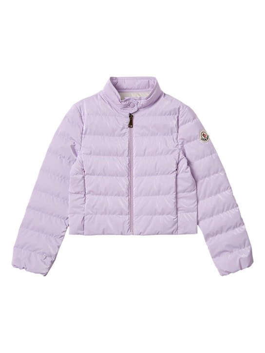 Moncler: Chemile nylon down jacket - Lila - kids-girls_0 | Luisa Via Roma