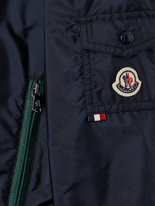 Moncler: Banu nylon rain jacket - Navy - kids-boys_1 | Luisa Via Roma