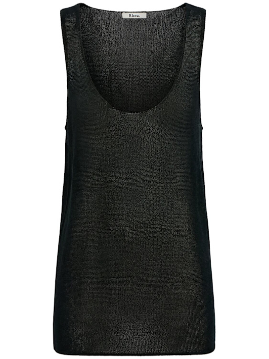 Rhea: Loose fit tank top - 黑色 - women_0 | Luisa Via Roma