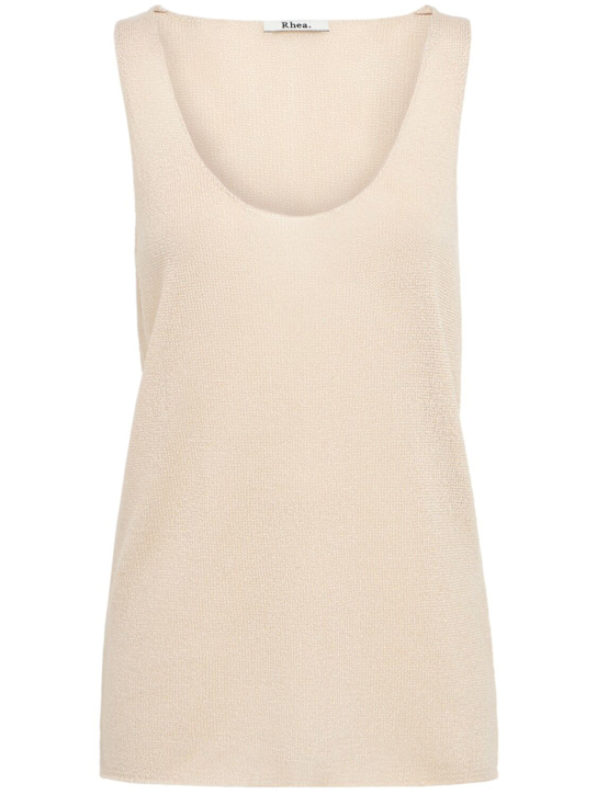 Rhea: Loose fit tank top - 沙色 - women_0 | Luisa Via Roma