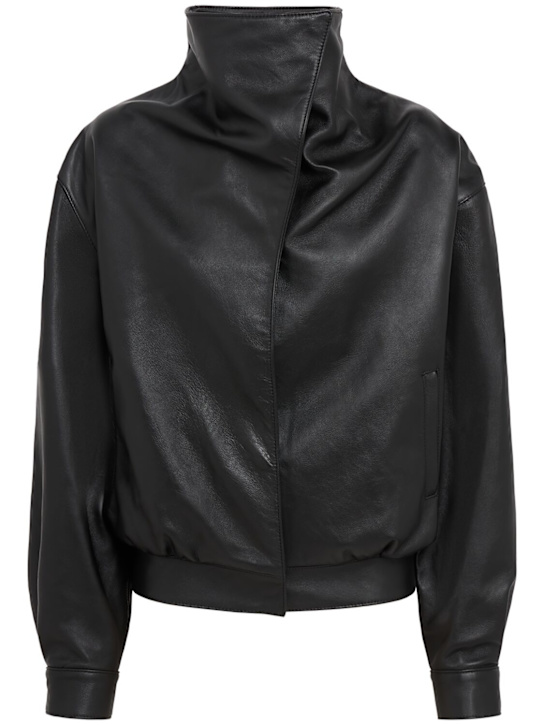 Diana Milkanova: High-neck leather jacket - women_0 | Luisa Via Roma