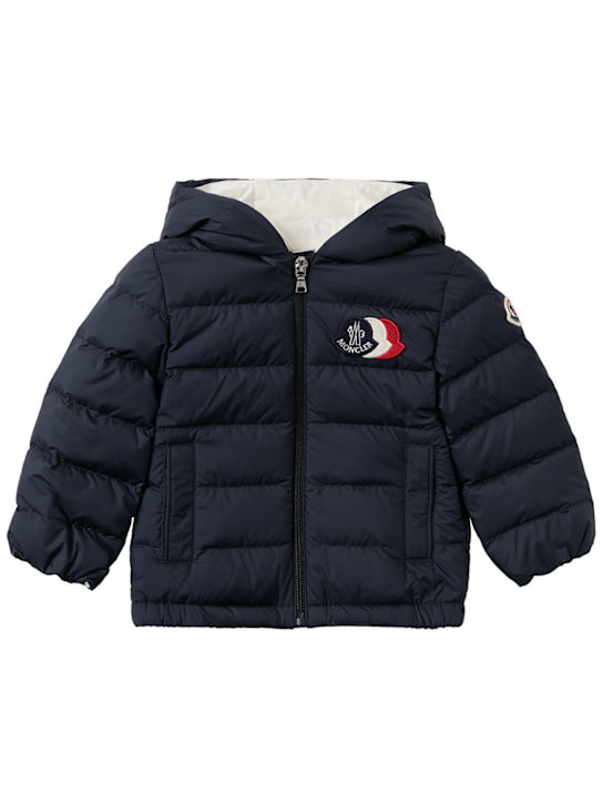 Moncler: Hakan tech down jacket - 海军蓝 - kids-boys_0 | Luisa Via Roma