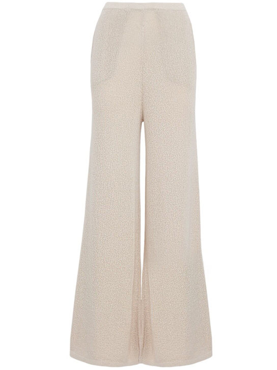 Rhea: Loose fit palazzo pants - 沙色 - women_0 | Luisa Via Roma