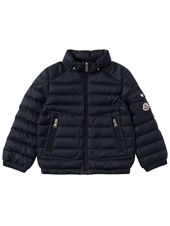 Moncler: Lauros nylon down jacket - Navy - kids-boys_0 | Luisa Via Roma