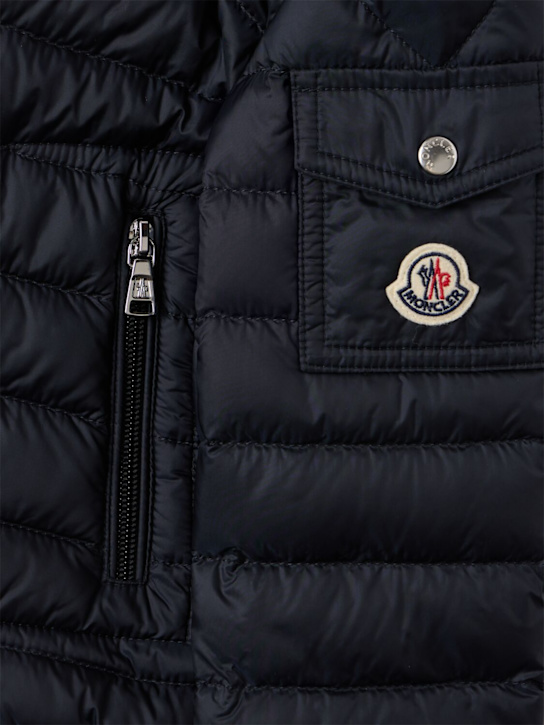 Moncler: Lauros nylon down jacket - Navy - kids-boys_1 | Luisa Via Roma