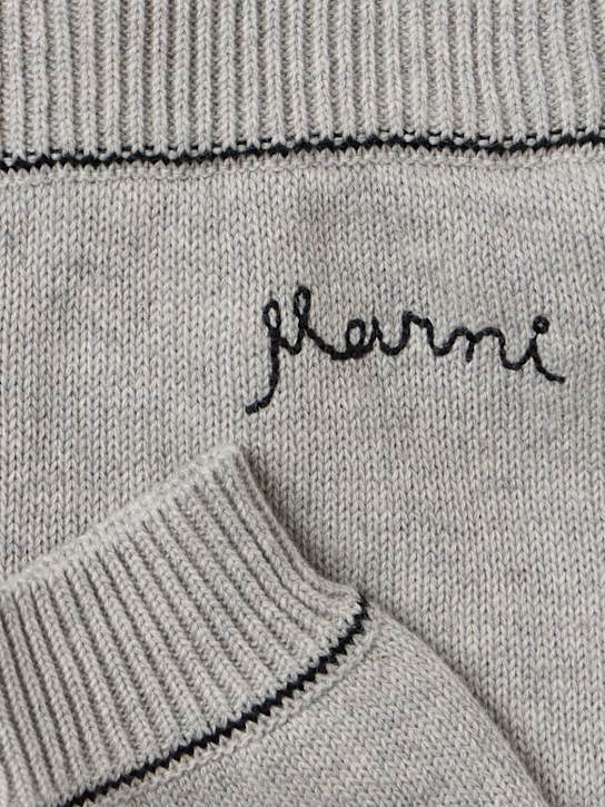 Marni Junior: Cotton logo sweatpants - Grey - kids-boys_1 | Luisa Via Roma