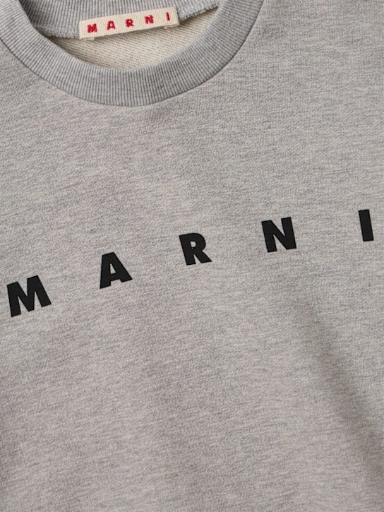 Marni Junior: Cotton sweatshirt - Gris - kids-girls_1 | Luisa Via Roma