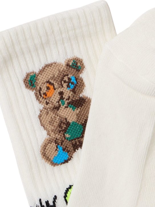 Barrow: Cotton blend socks - Blanco Opaco - kids-boys_1 | Luisa Via Roma